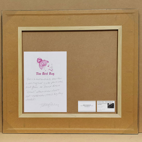 Hope Framing Design Bowie print frame reverse