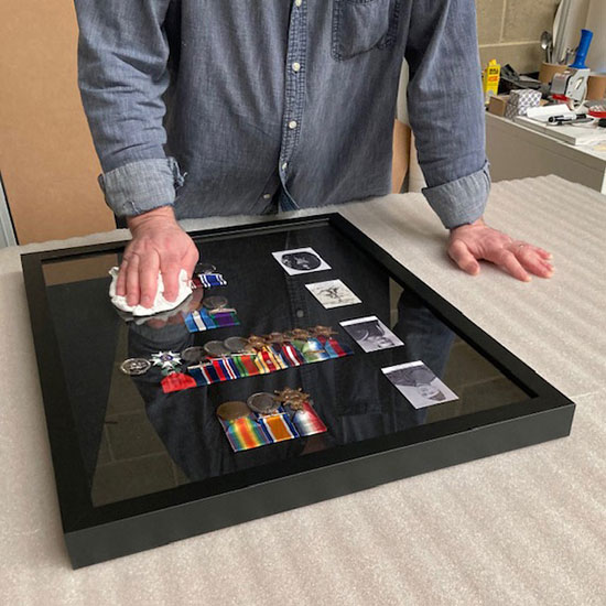 Hope Framing Design medals box framed